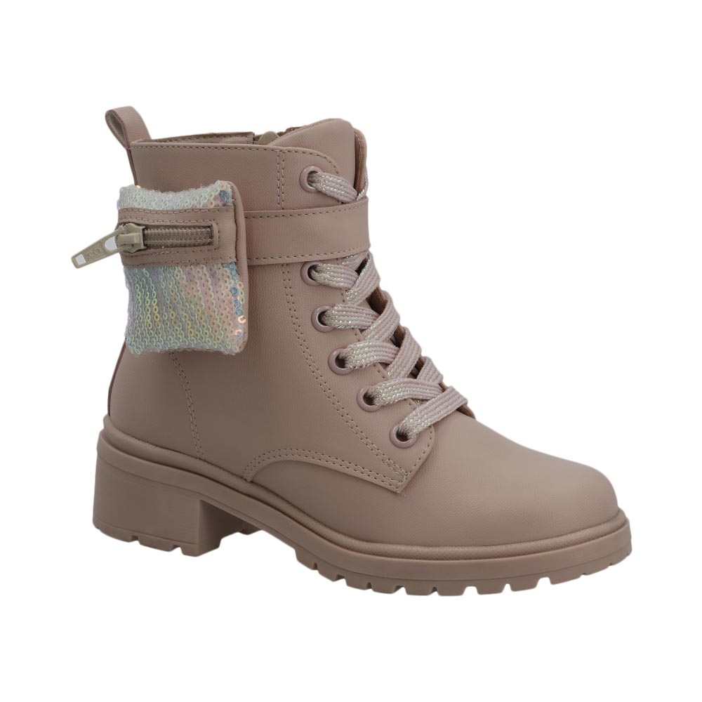 Foto 1 | Botas Bambino N6123 Botines Para Niña Color Nutty Casuales Talla 18 A 23