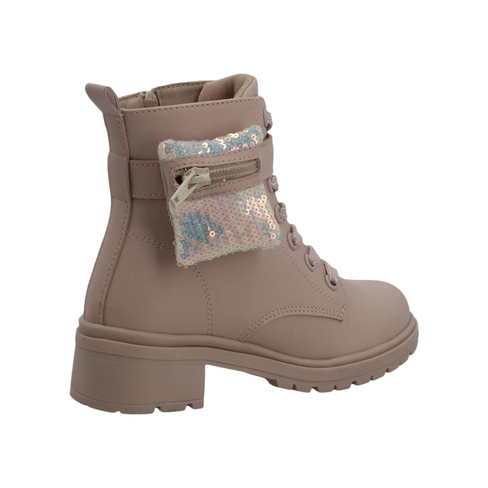 Foto 3 | Botas Bambino N6123 Botines Para Niña Color Nutty Casuales Talla 18 A 23