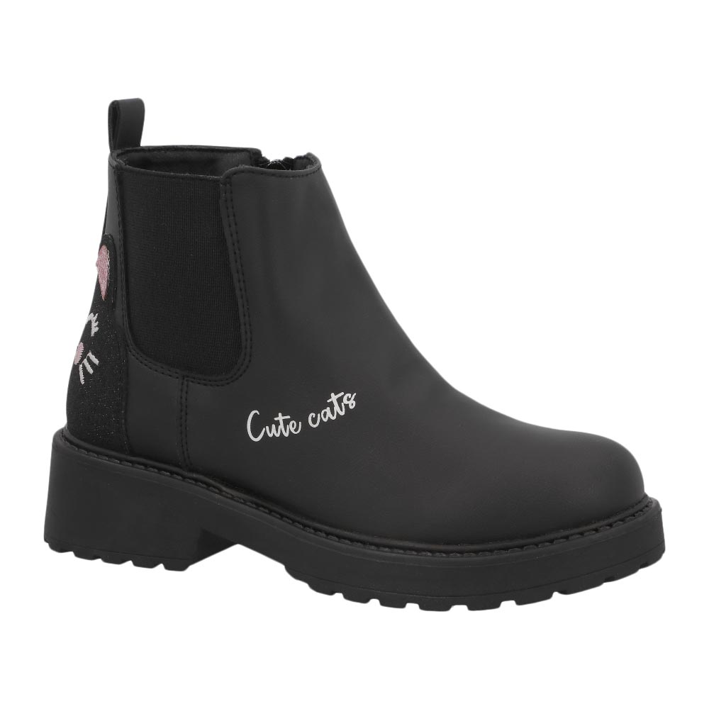 Botas Bambino N5693 Botines Negro Para Niña Casuales Talla 18 A 23