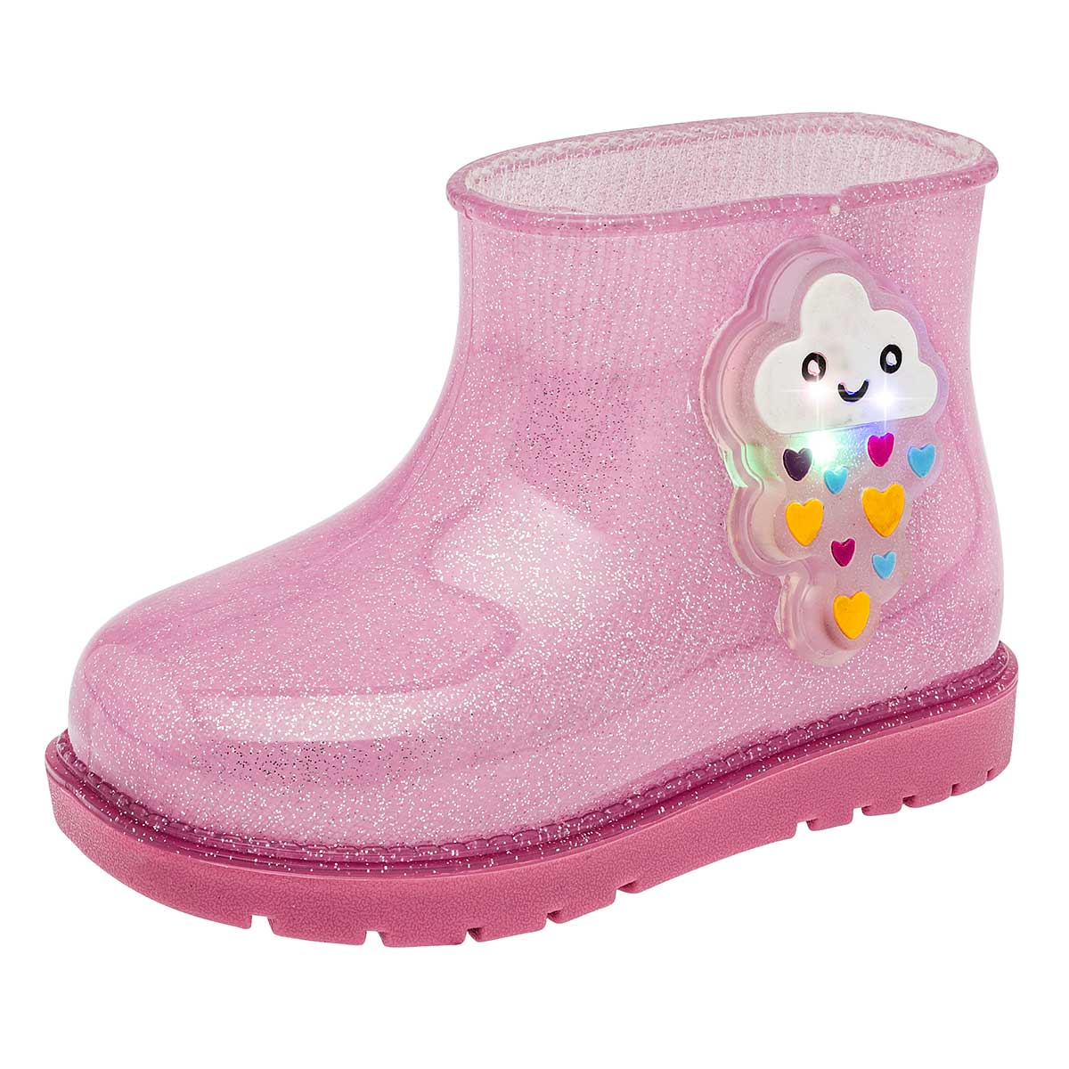 Foto 1 | Top Moda Botitas Para Bebé Niña Rosa Multicolor, Con Luces, Impermeable