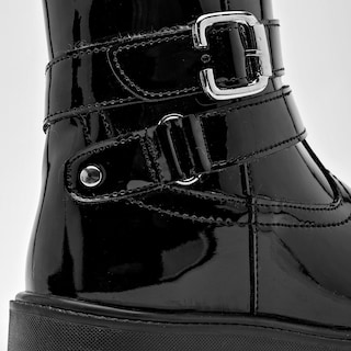 Foto 4 | Bota Yondeer Negro Charol para Niña