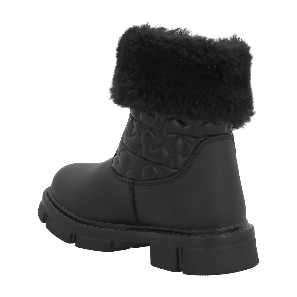 Foto 5 pulgar | Bota Invierno Bambino N5117 Niña Botines Peluche Color Negro Tallas 13 Al 17