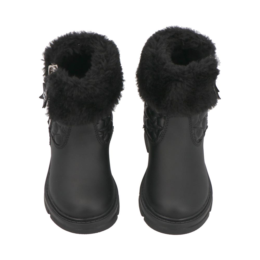 Foto 7 pulgar | Bota Invierno Bambino N5117 Niña Botines Peluche Color Negro Tallas 13 Al 17