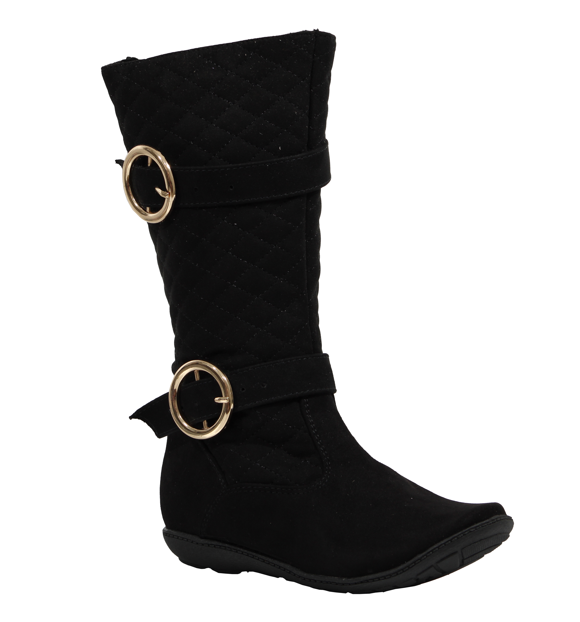 Botas Corte Largo Negras Casuales Modernas para Niña
