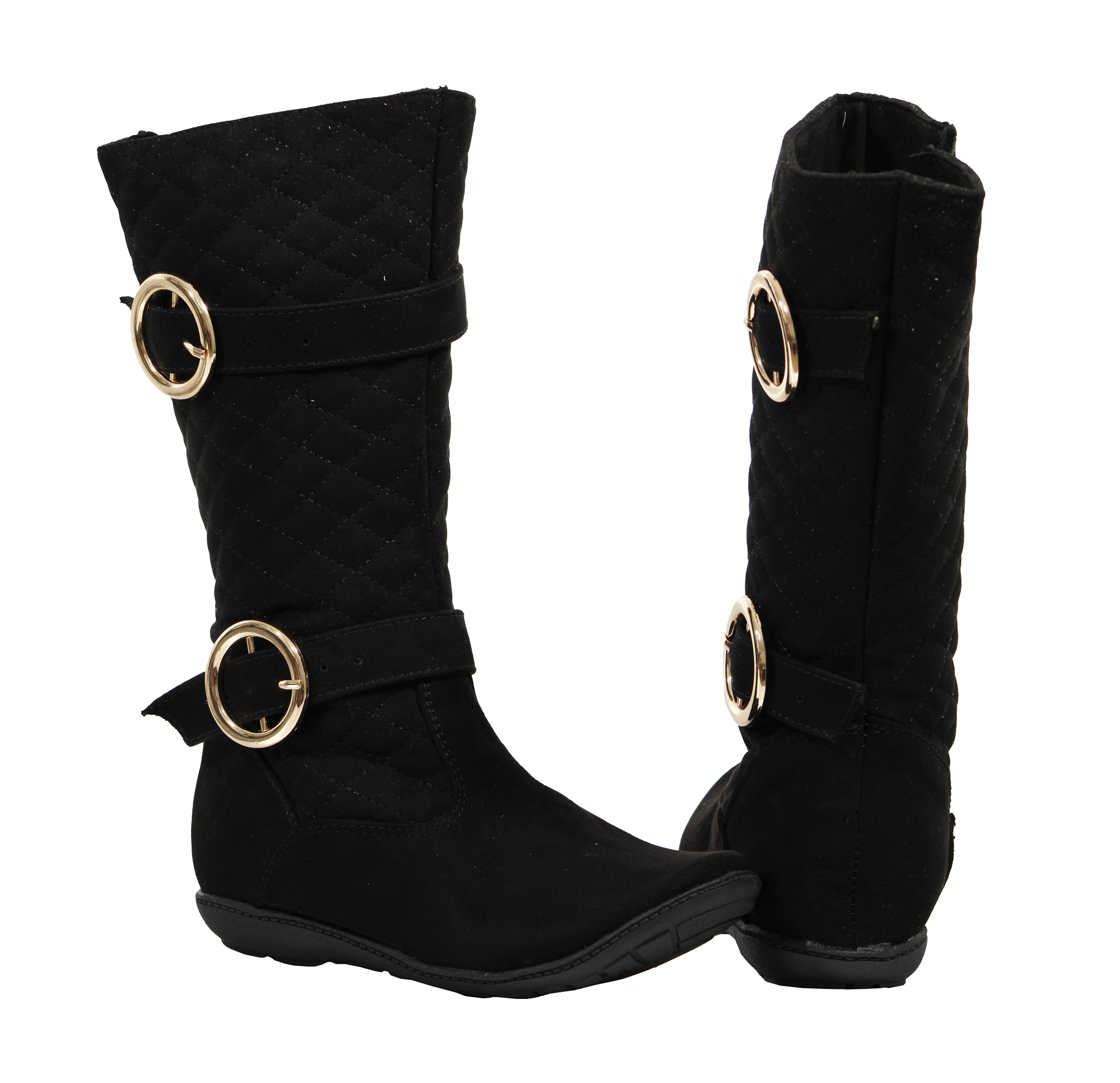 Foto 5 pulgar | Botas Corte Largo Negras Casuales Modernas para Niña
