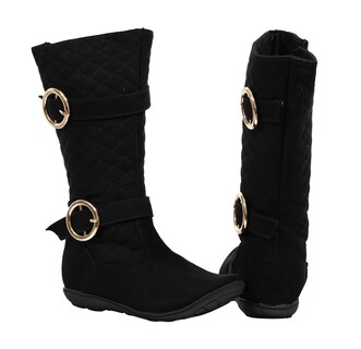 Foto 4 | Botas Corte Largo Negras Casuales Modernas para Niña