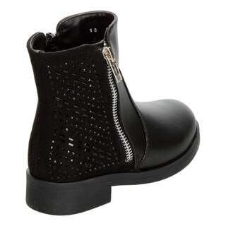 Foto 3 | Botines Niña Tropicana Color Negro Casual Zipper Cierre Negro
