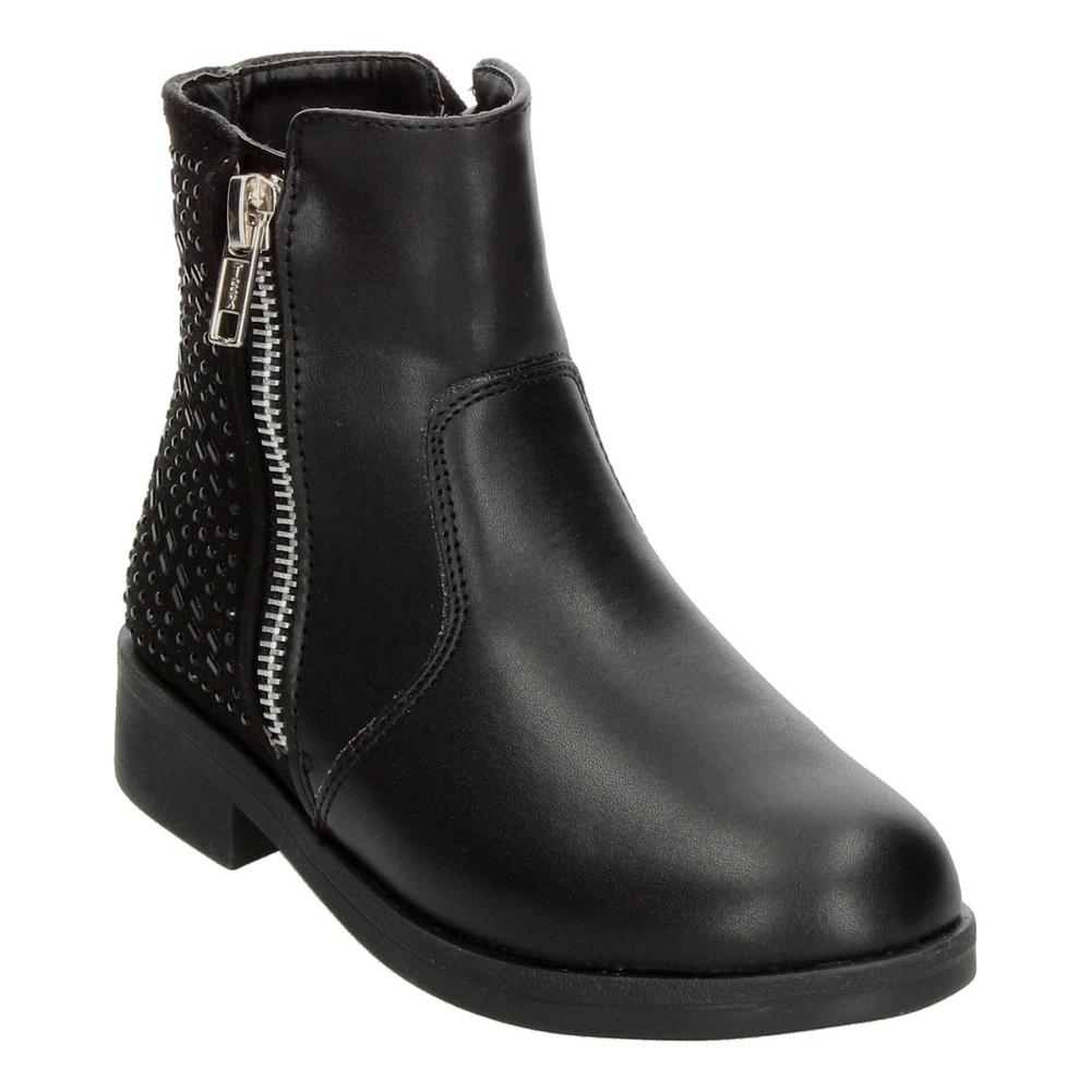 Foto 5 pulgar | Botines Niña Tropicana Color Negro Casual Zipper Cierre Negro