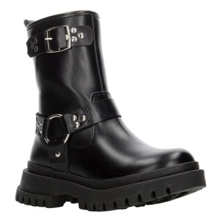 Foto 2 | Botas Niña Tropicana Negro Doble Hebilla Zipper Plataforma Negro
