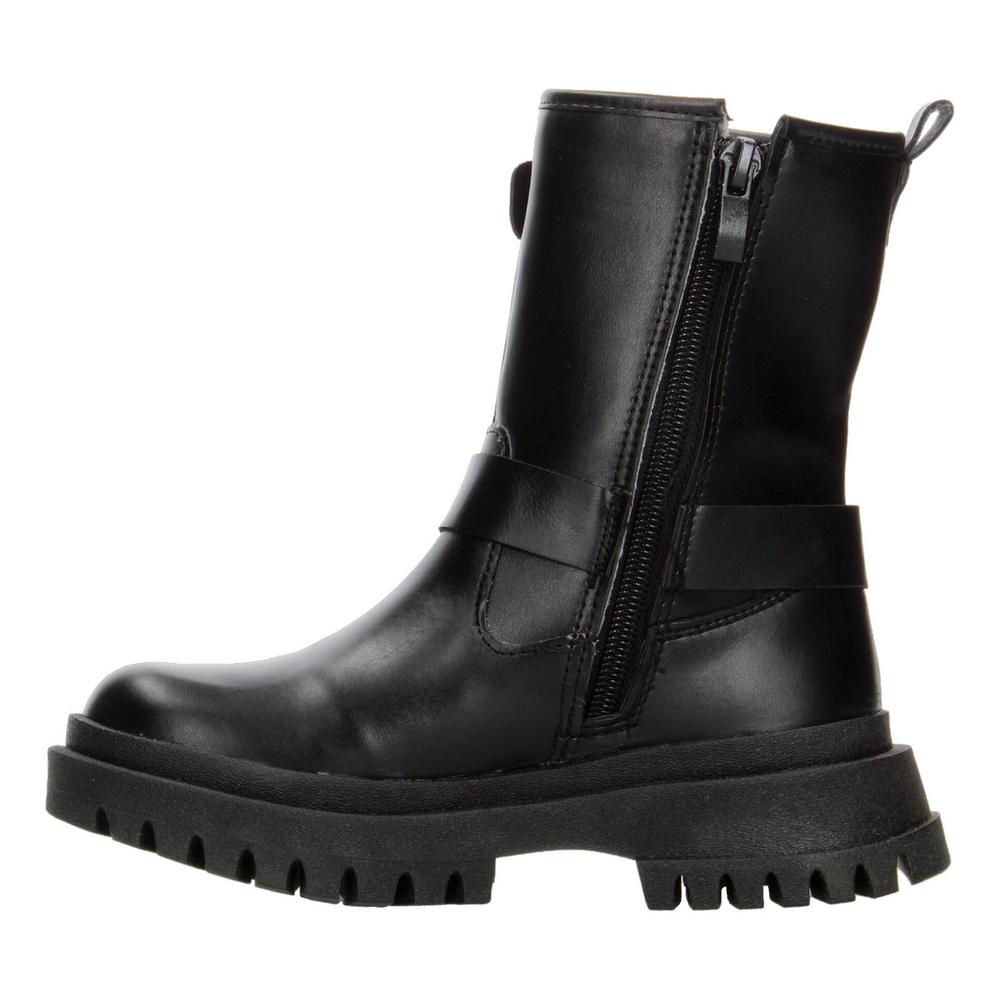 Foto 6 pulgar | Botas Niña Tropicana Negro Doble Hebilla Zipper Plataforma Negro