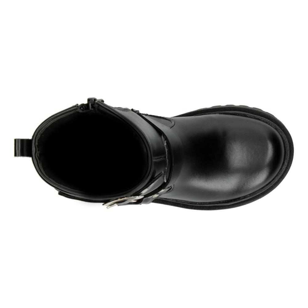 Foto 9 pulgar | Botas Niña Tropicana Negro Doble Hebilla Zipper Plataforma Negro