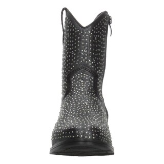 Foto 6 | Botas Vaqueras Niña Negro Con Brillos Tacón 3 Cm Negro