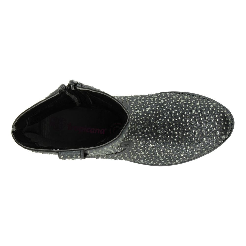 Foto 8 | Botas Vaqueras Niña Negro Con Brillos Tacón 3 Cm Negro
