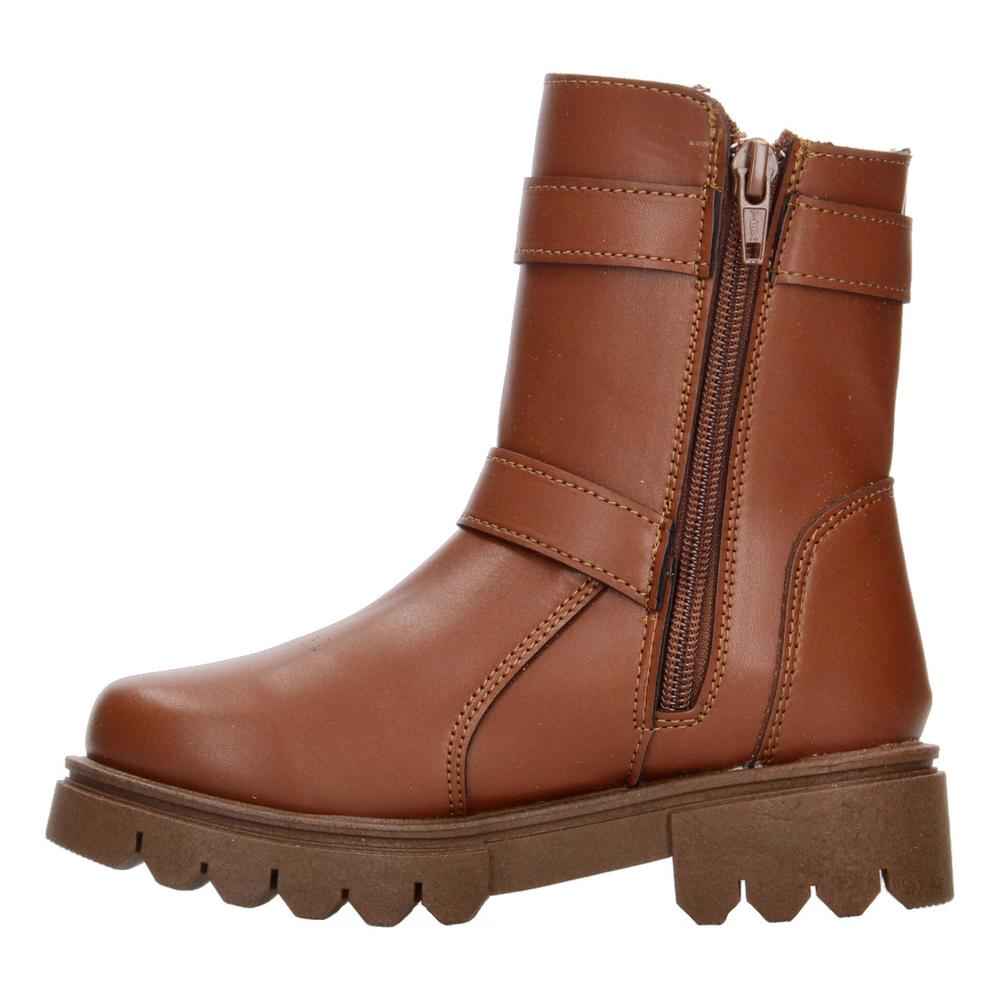 Foto 5 | Bota Casual Niña Jakuna Color Café Hebilla Zipper Uso Diario Cafe
