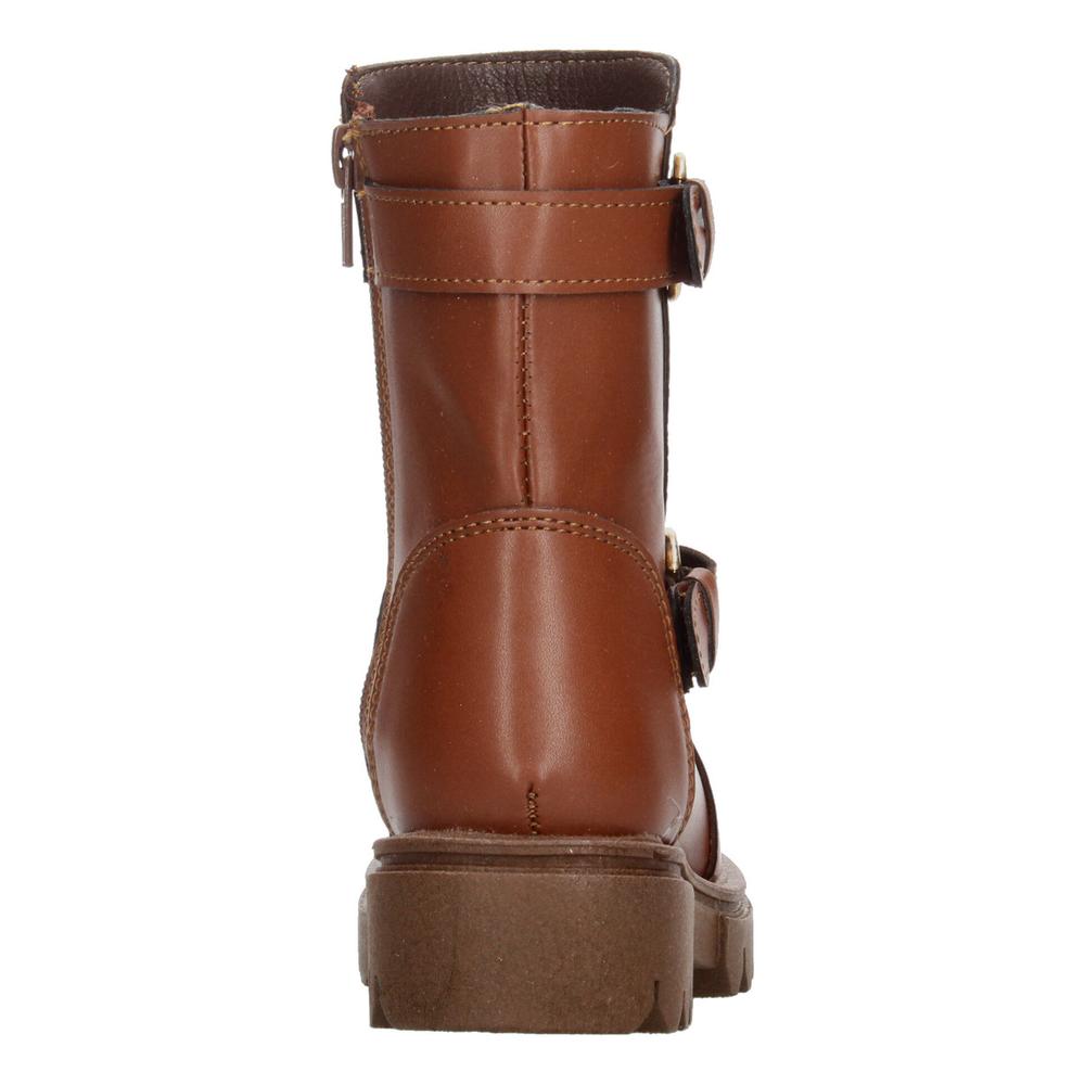 Foto 7 | Bota Casual Niña Jakuna Color Café Hebilla Zipper Uso Diario Cafe
