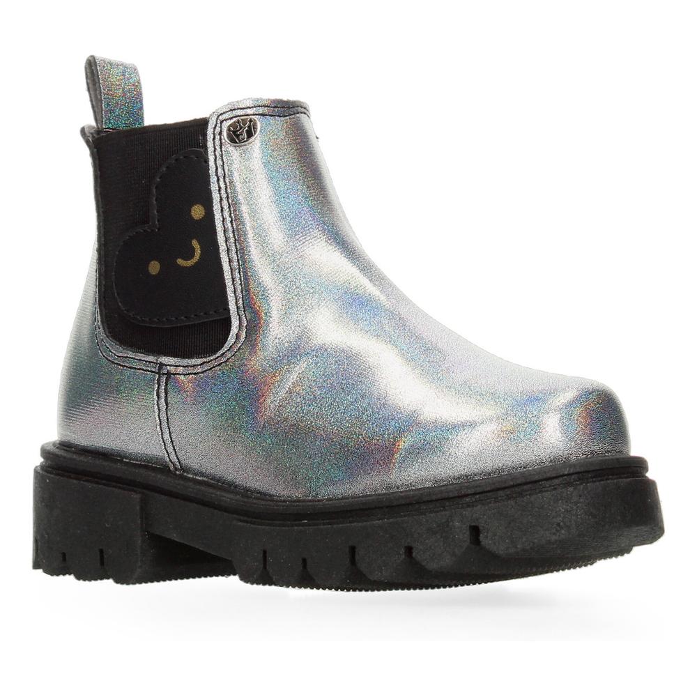 Foto 3 | Bota Jakuna Negro Para Niña [jak313] Plateado