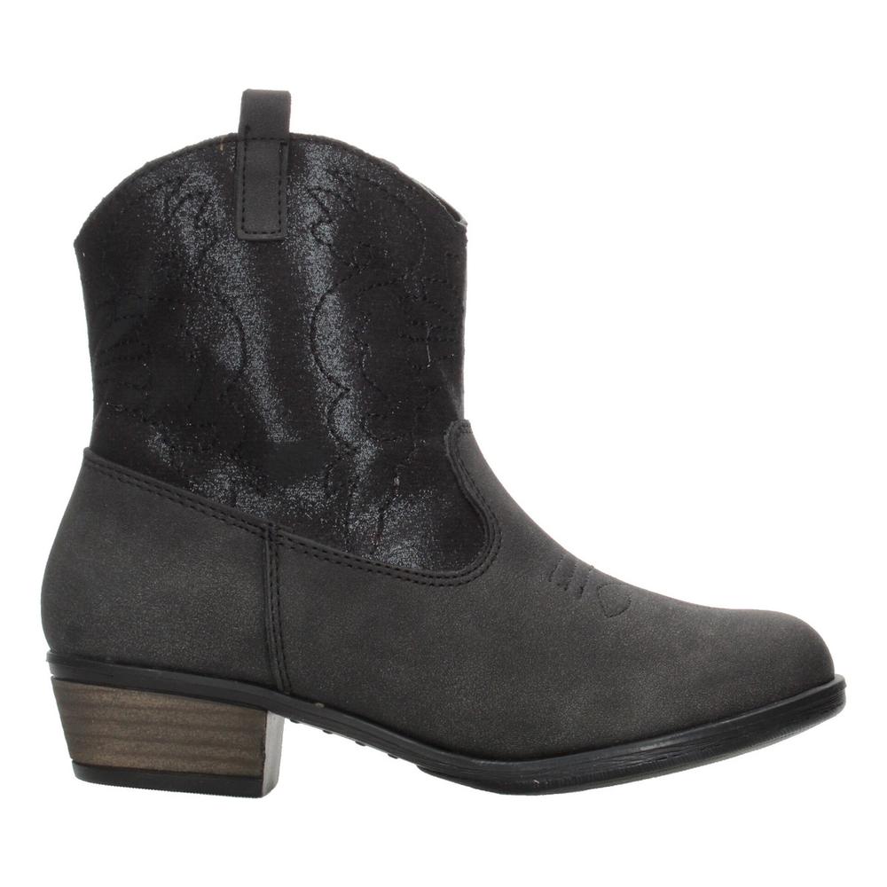 Foto 2 pulgar | Bota Niña Jakuna Color Negro Vaquera Con Tacón Casual Negro