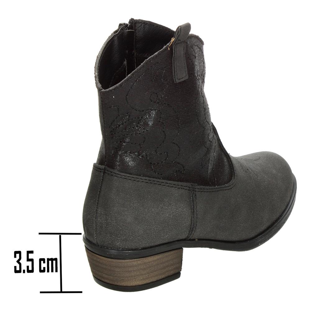 Foto 4 pulgar | Bota Niña Jakuna Color Negro Vaquera Con Tacón Casual Negro