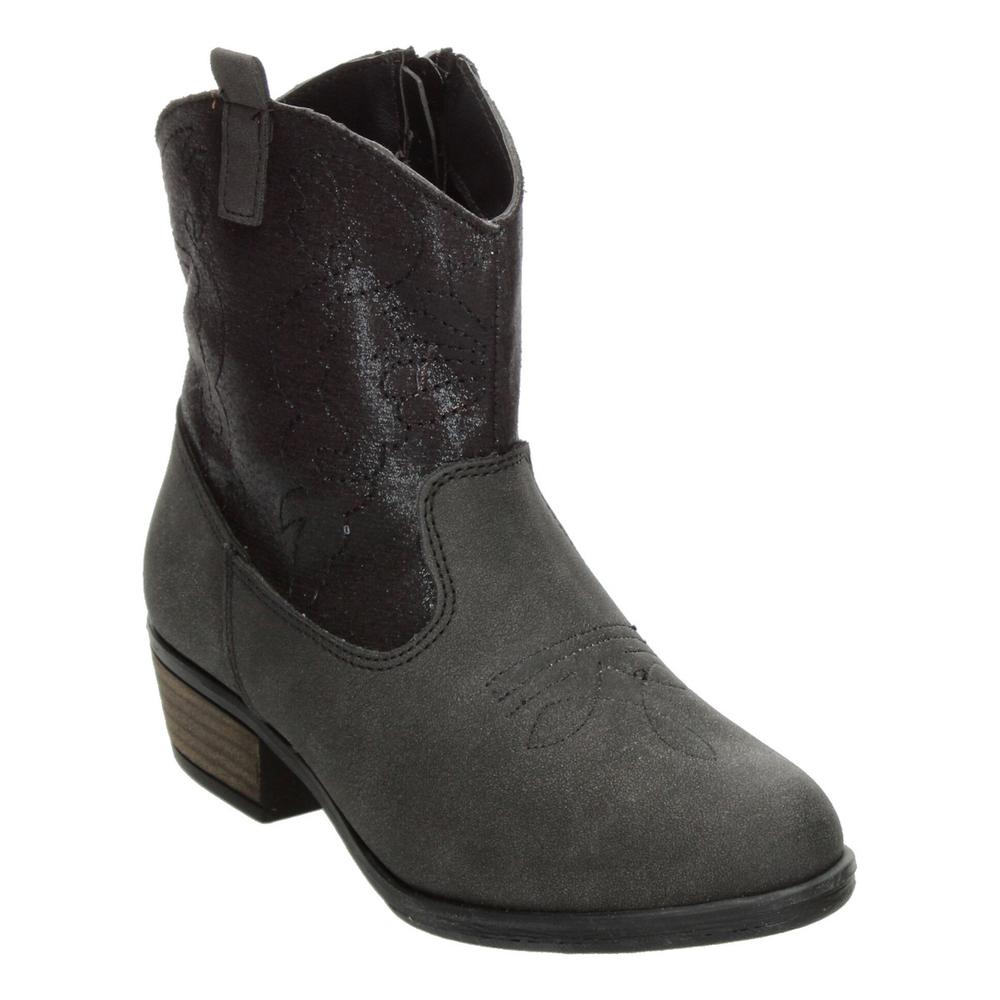 Foto 5 pulgar | Bota Niña Jakuna Color Negro Vaquera Con Tacón Casual Negro