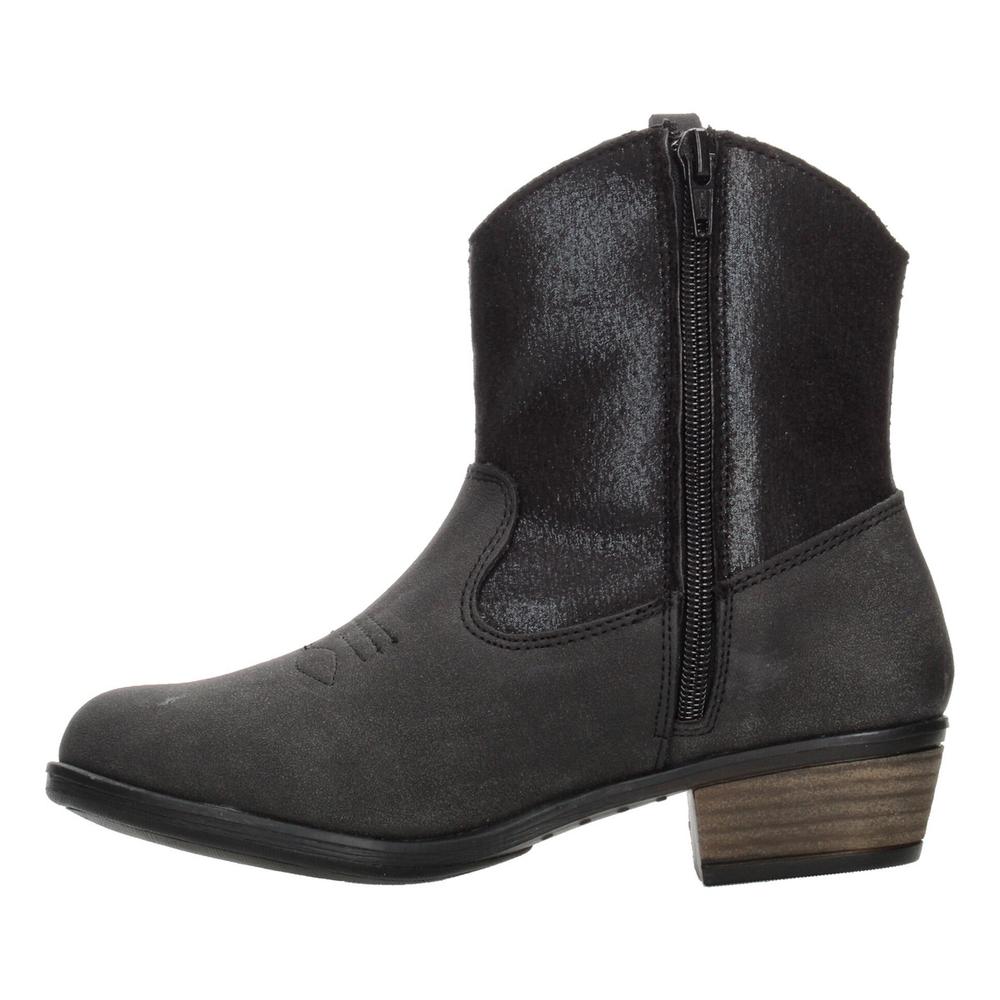 Foto 6 pulgar | Bota Niña Jakuna Color Negro Vaquera Con Tacón Casual Negro