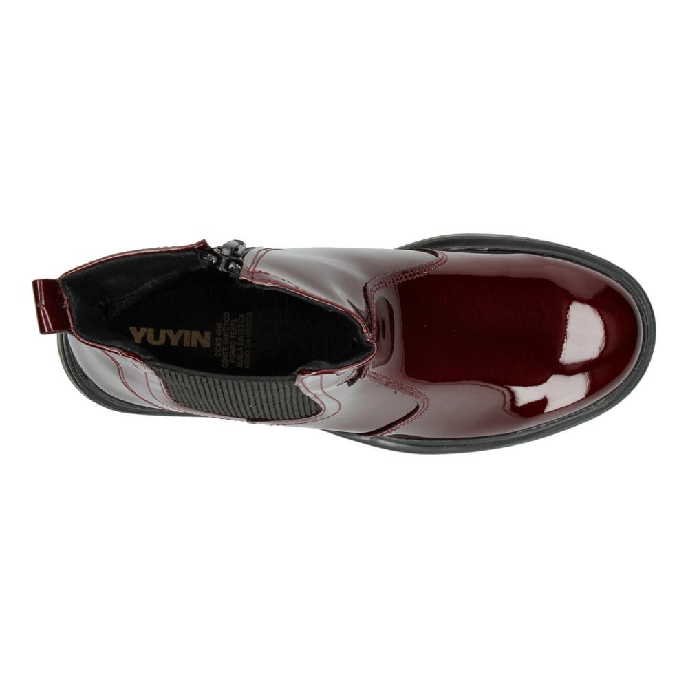 Foto 8 | Bota Yuyin Vino Acabado Charol Para Niña Vino