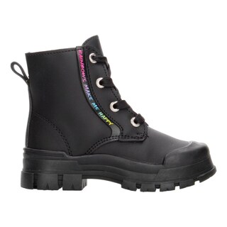 Foto 1 | Bota Yuyin Negro Con Ajuste De Cintas Para Niña Negro