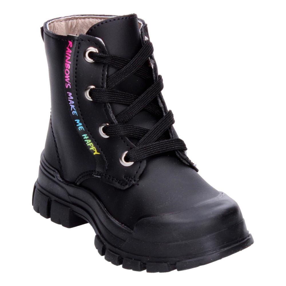 Foto 3 pulgar | Bota Yuyin Negro Con Ajuste De Cintas Para Niña Negro