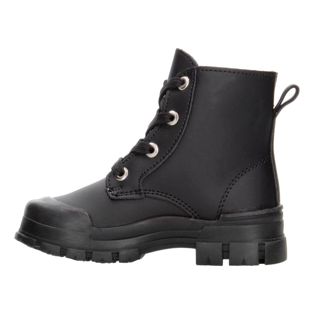 Foto 5 pulgar | Bota Yuyin Negro Con Ajuste De Cintas Para Niña Negro