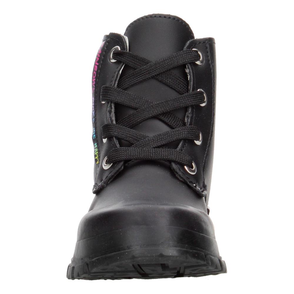 Foto 7 pulgar | Bota Yuyin Negro Con Ajuste De Cintas Para Niña Negro
