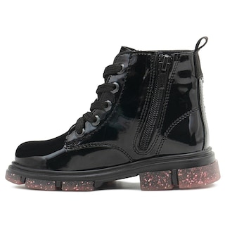 Foto 5 | Bota Para Niña Charol Negro Suela Con Glitter Antiderrapante Negro