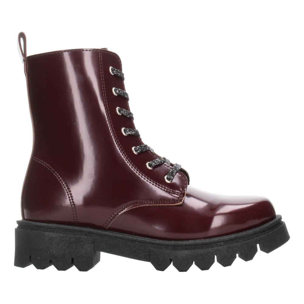 Foto 1 | Bota Niña Jakuna Color Vino Cierre Zipper Cintas Ajustables Vino