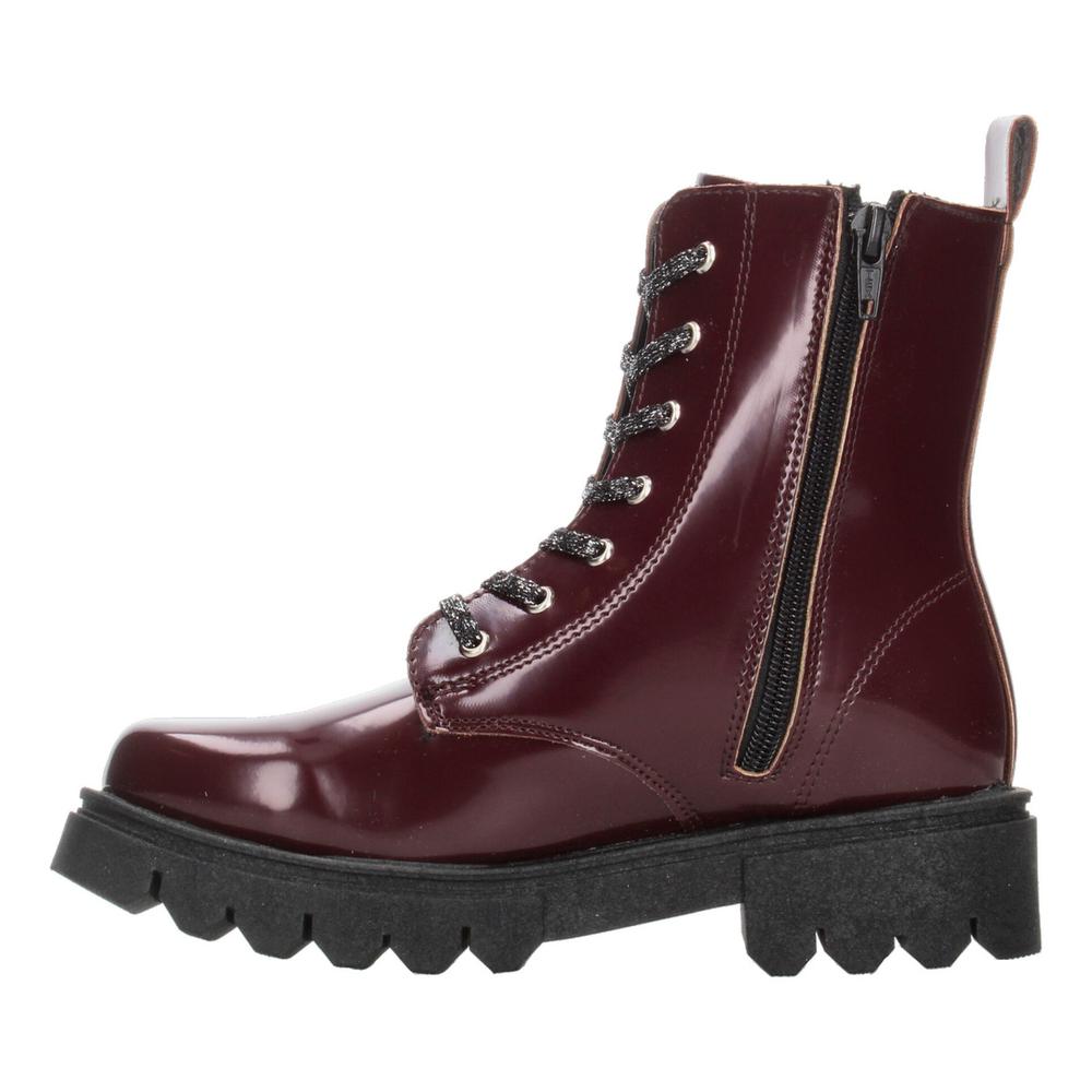 Foto 5 | Bota Niña Jakuna Color Vino Cierre Zipper Cintas Ajustables Vino