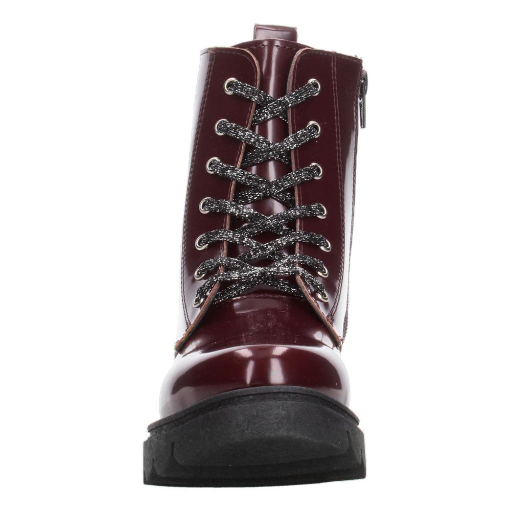 Foto 7 pulgar | Bota Niña Jakuna Color Vino Cierre Zipper Cintas Ajustables Vino