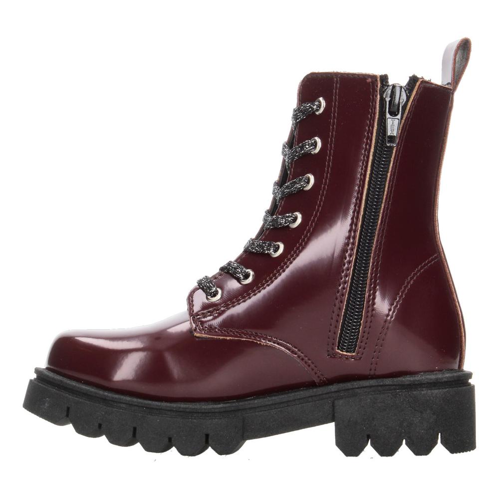 Foto 6 pulgar | Bota Casual Niña Jakuna Color Vino Zipper Cintas Ajustables Vino