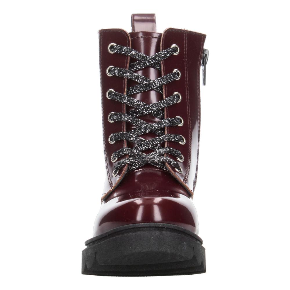 Foto 7 pulgar | Bota Casual Niña Jakuna Color Vino Zipper Cintas Ajustables Vino