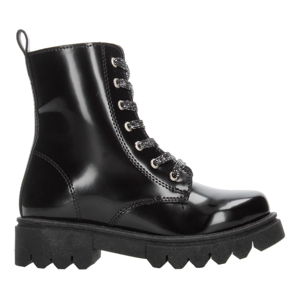 Foto 2 pulgar | Bota Casual Para Niña Jakuna Negro Cintas Ajustables Zipper Negro