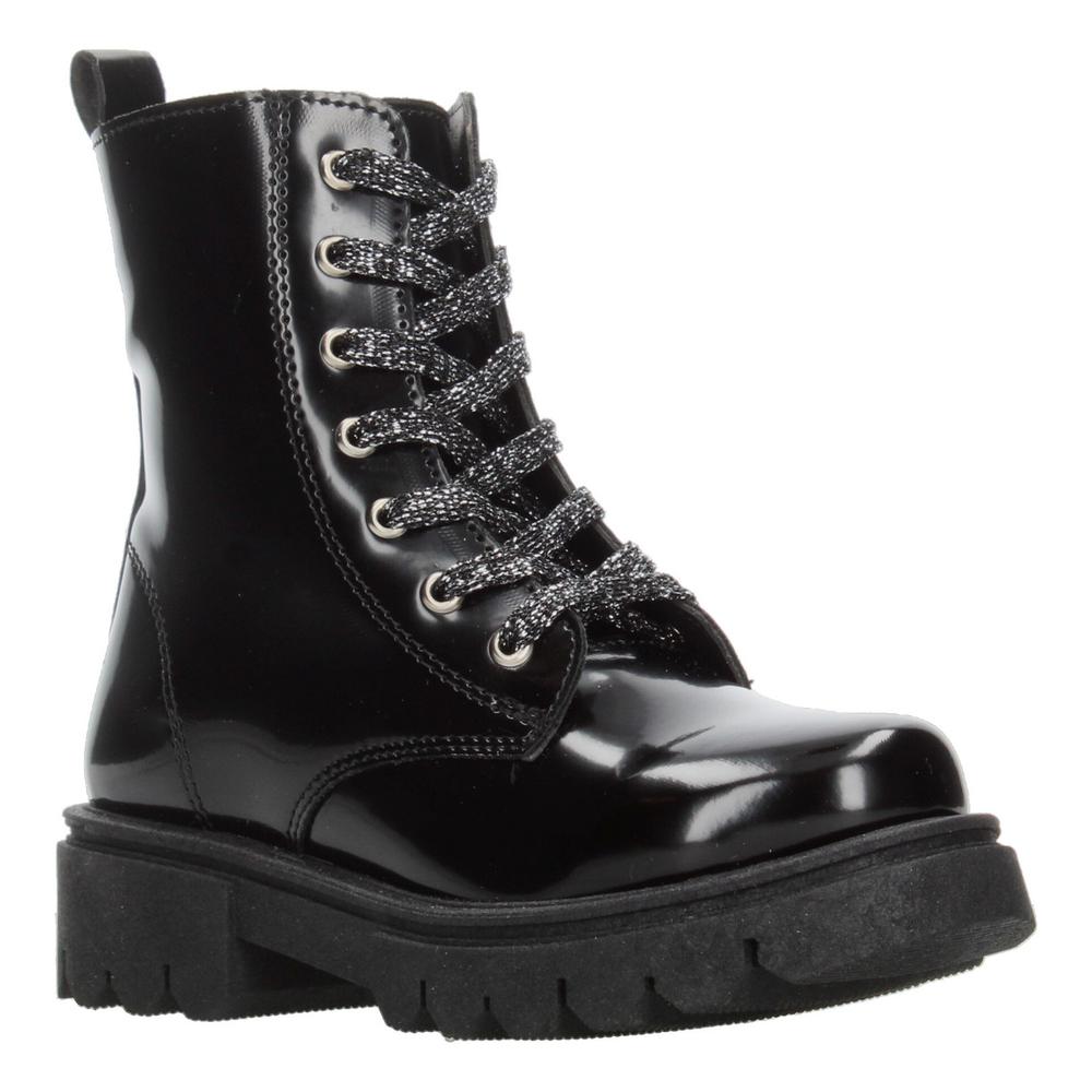 Foto 3 pulgar | Bota Casual Para Niña Jakuna Negro Cintas Ajustables Zipper Negro
