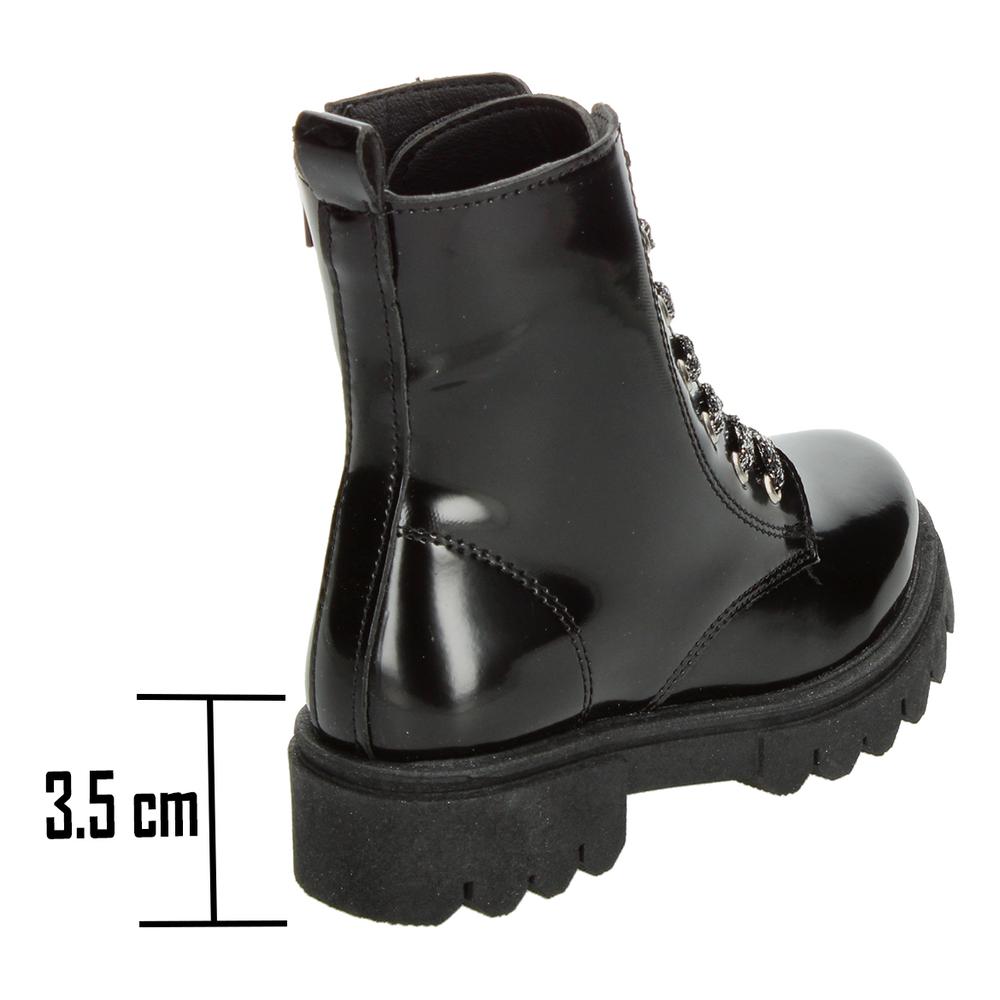 Foto 4 pulgar | Bota Casual Para Niña Jakuna Negro Cintas Ajustables Zipper Negro