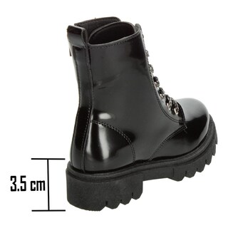 Foto 3 | Bota Casual Para Niña Jakuna Negro Cintas Ajustables Zipper Negro