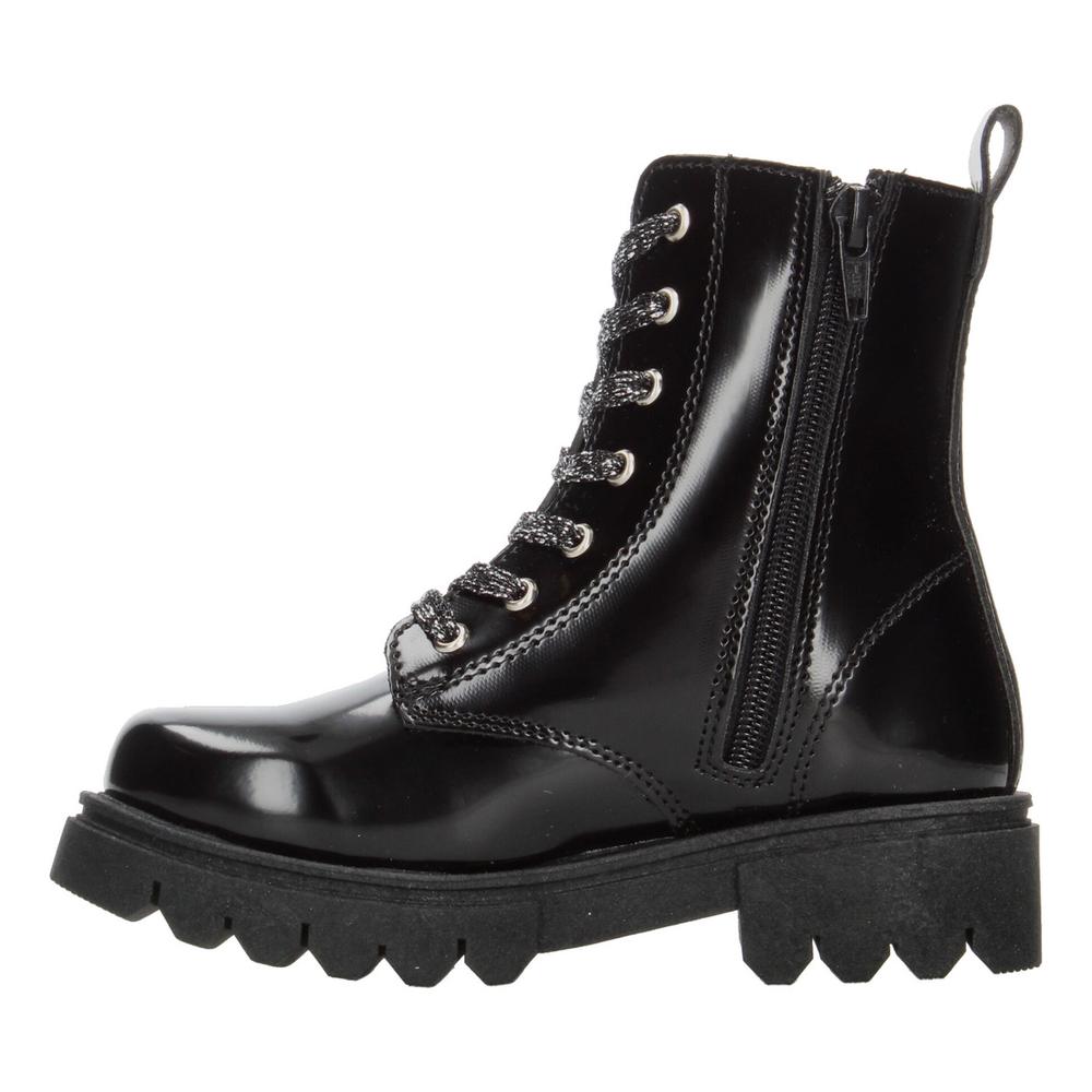 Foto 6 pulgar | Bota Casual Para Niña Jakuna Negro Cintas Ajustables Zipper Negro
