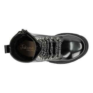 Foto 8 | Bota Casual Para Niña Jakuna Negro Cintas Ajustables Zipper Negro