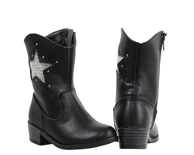 Foto 4 | Botas Vaqueras Niña Kassandra 514 Negro Nairobi