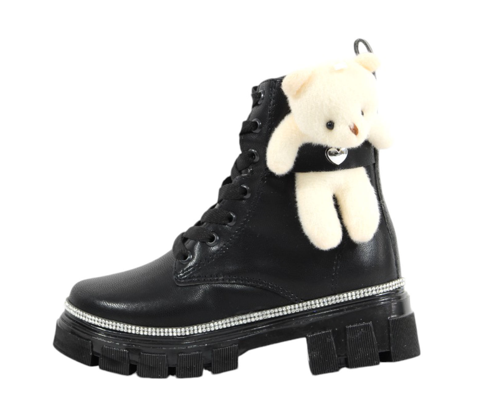 Foto 4 pulgar | Botas Niña Oso Peluche Serratos 5215 Negro