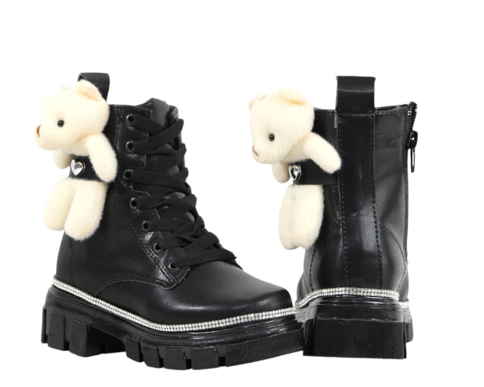 Foto 5 pulgar | Botas Niña Oso Peluche Serratos 5215 Negro