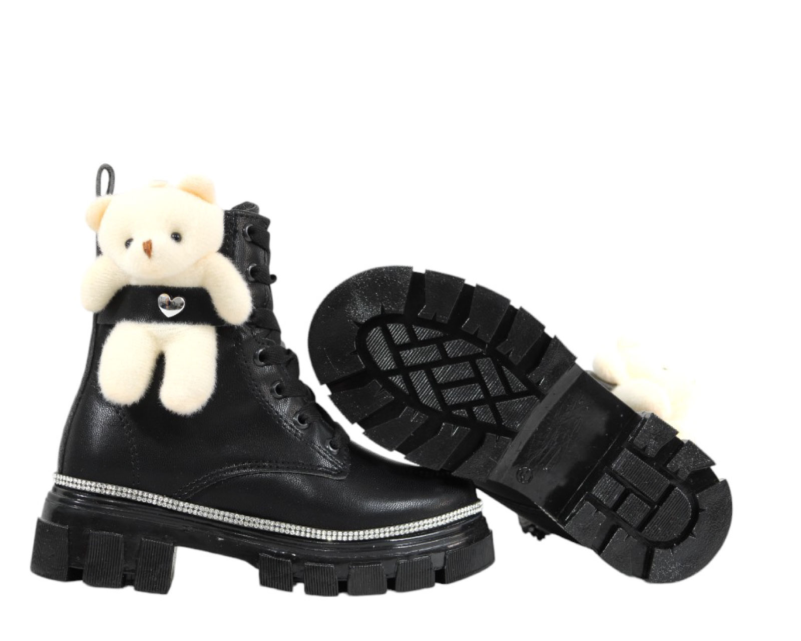 Foto 6 pulgar | Botas Niña Oso Peluche Serratos 5215 Negro