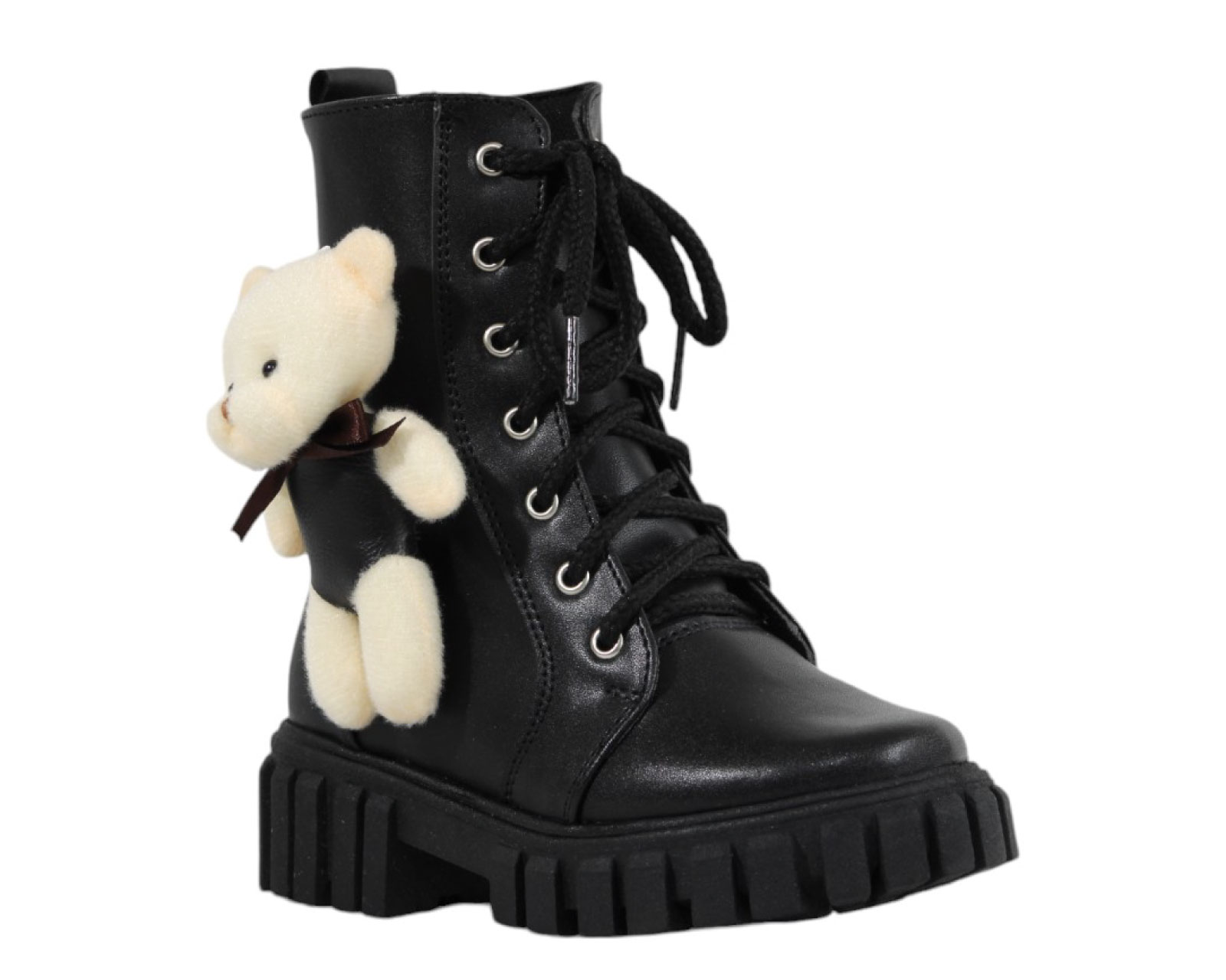 Foto 2 pulgar | Botas Niña Sttivali 015 Negro Osito De Peluche