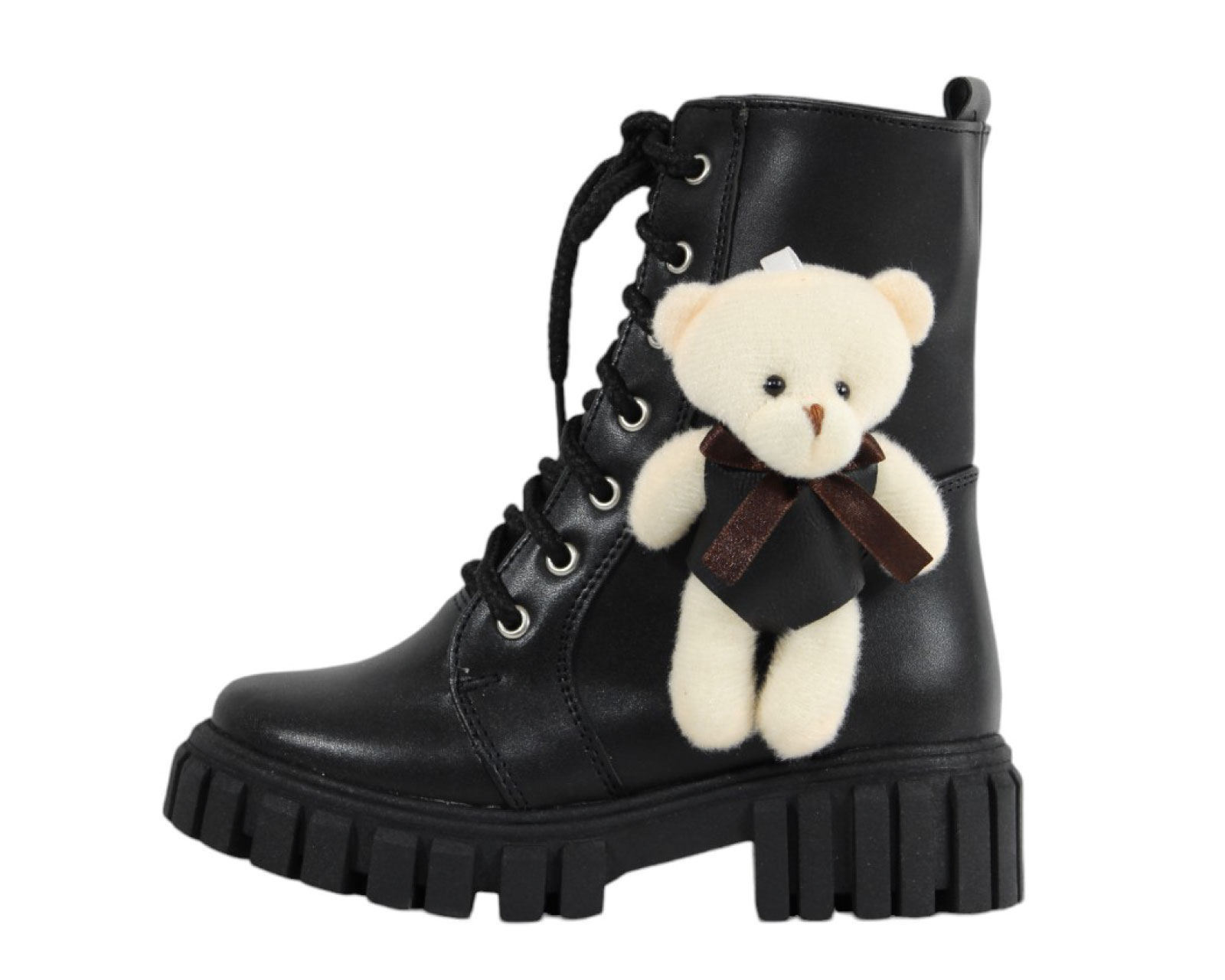 Foto 4 pulgar | Botas Niña Sttivali 015 Negro Osito De Peluche