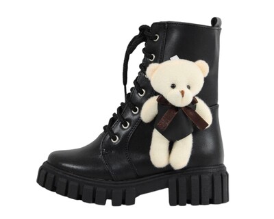 Foto 3 | Botas Niña Sttivali 015 Negro Osito De Peluche