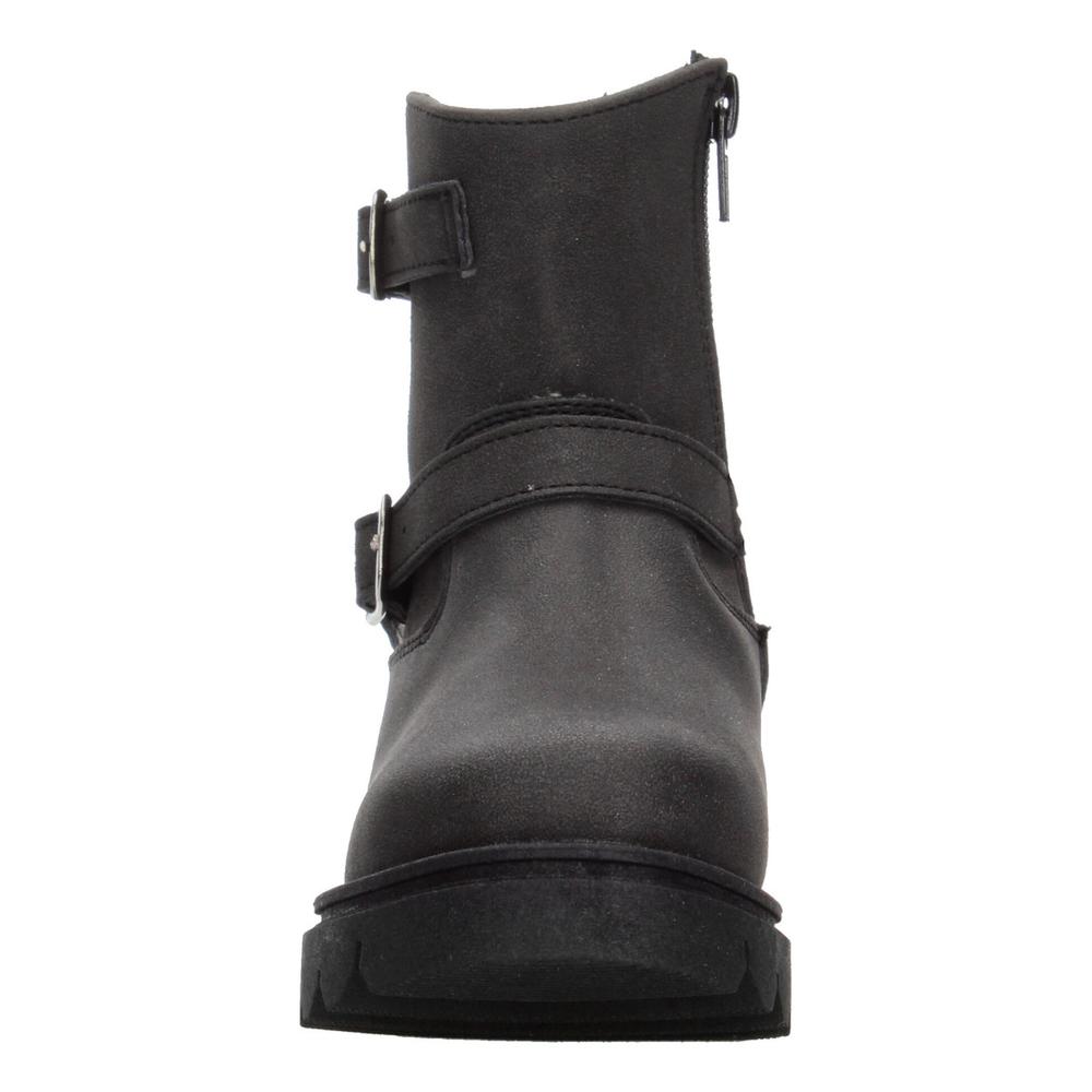 Foto 7 pulgar | Bota Casual Niña Jakuna Negro Doble Hebilla Tacón 3cm Urbano Negro