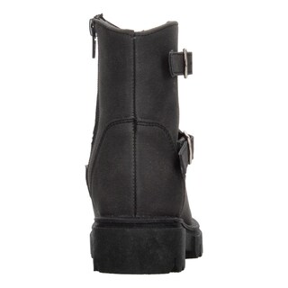 Foto 7 | Bota Casual Niña Jakuna Negro Doble Hebilla Tacón 3cm Urbano Negro